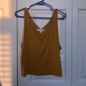 Mustard yellow tank top, size L. New with tags.